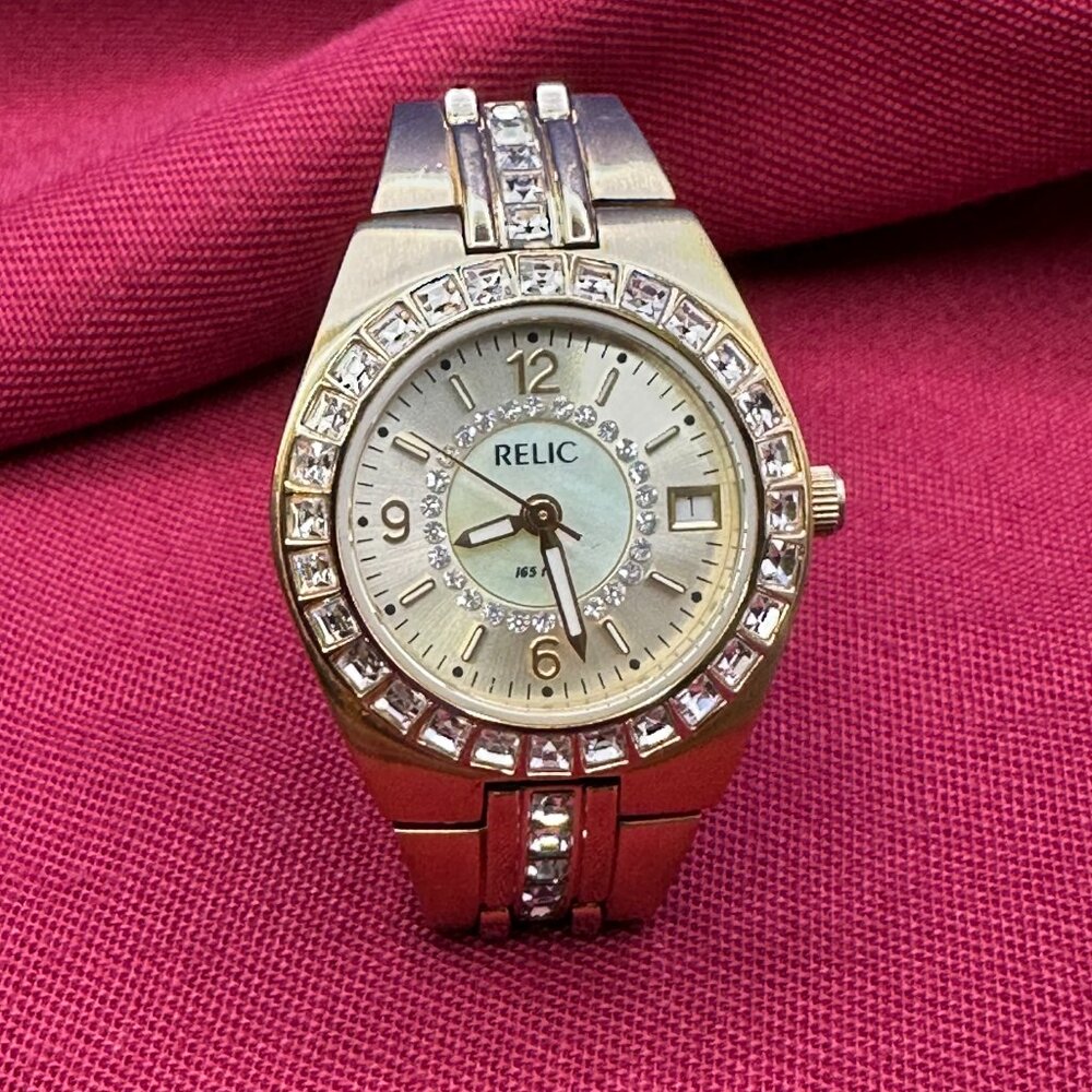 Relic By Fossil Women’s Queen’s Court 3-Hand Gold… - image 1